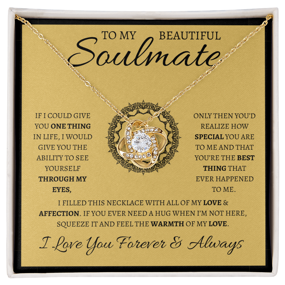 TO MY BEAUTIFUL SOULMATE | Love Knot Necklace