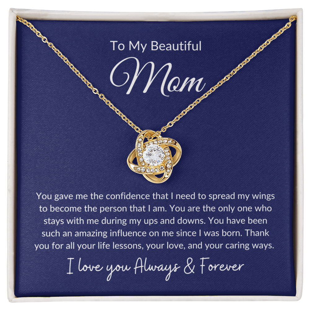 To My Beautiful Mom | Love Knot Necklace
