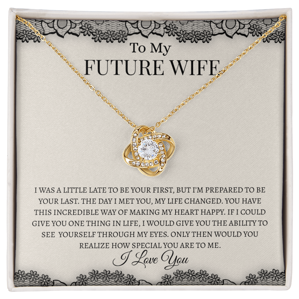 Future Wife Black Lace| Love Knot Necklace