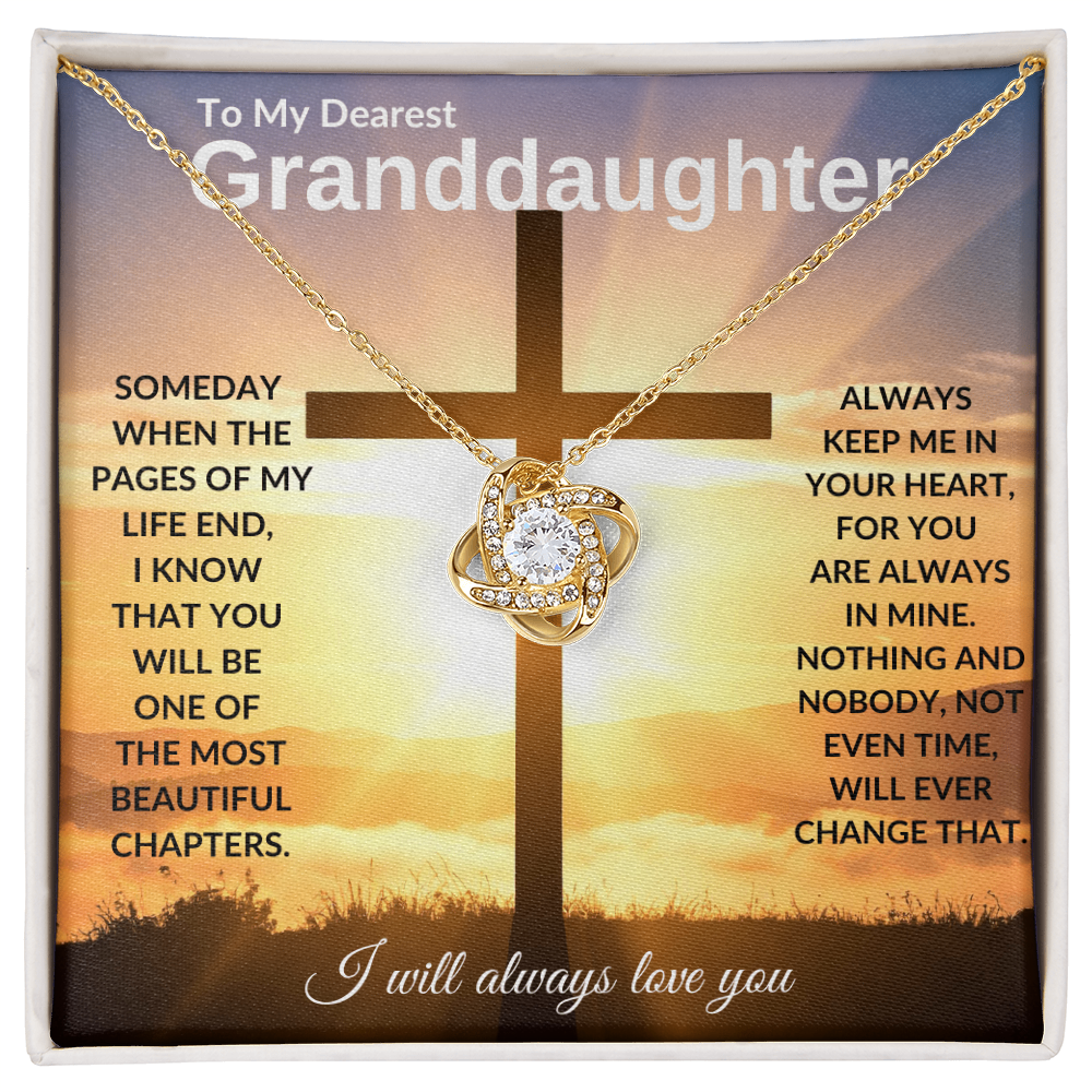 To My Dearest Granddaughter | Love Knot Necklace