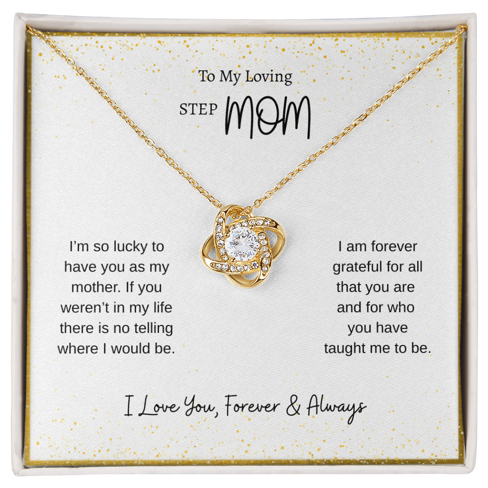 To My Loving Step Mom | Love Knot Necklace