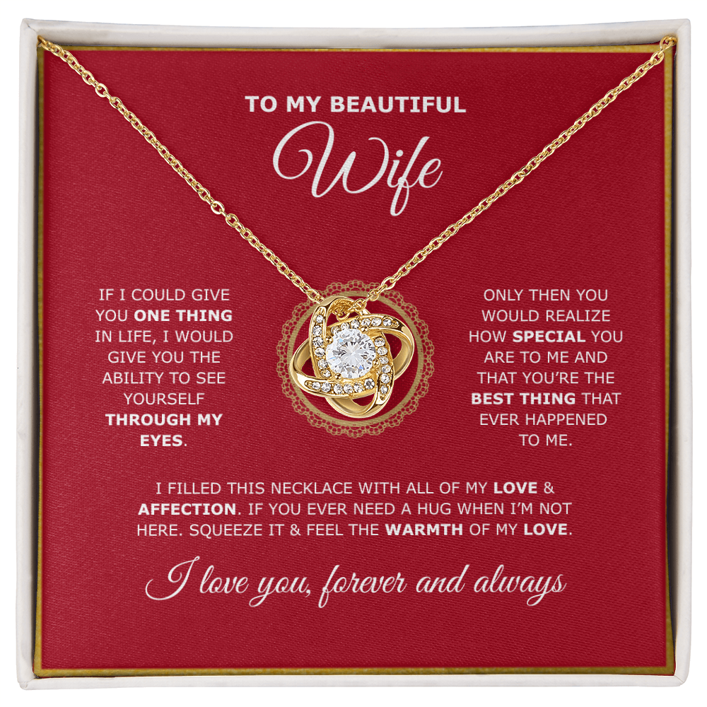 TO MY BEAUTIFUL Wife | Love Knot Necklace