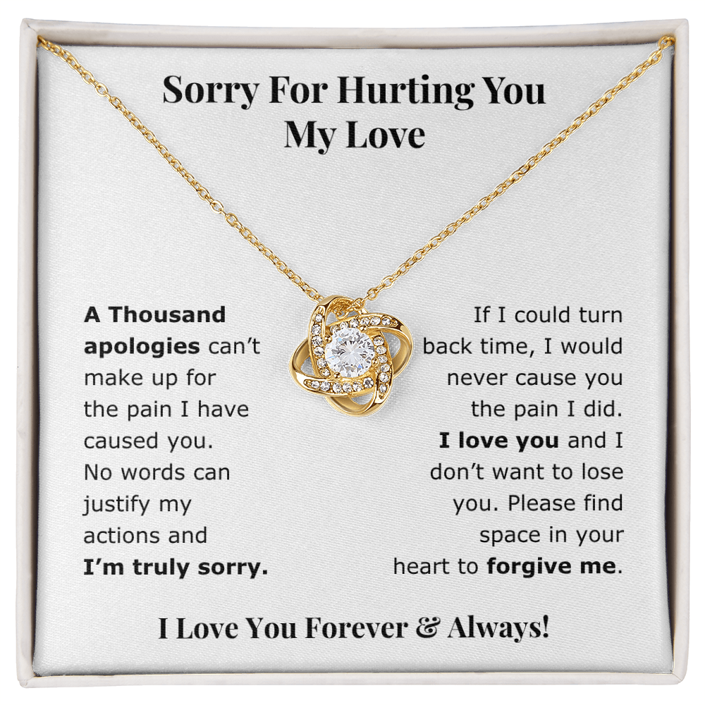 Sorry For Hurting You My Love | Love Knot Necklace