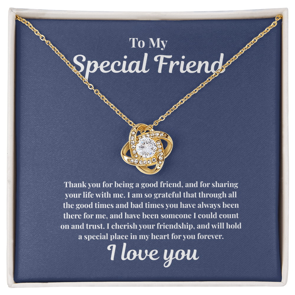 To My Special Friend | Love Knot Necklace