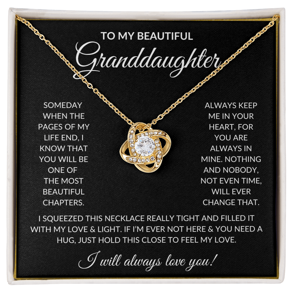 To My Beautiful Granddaughter | Love Knot Necklace