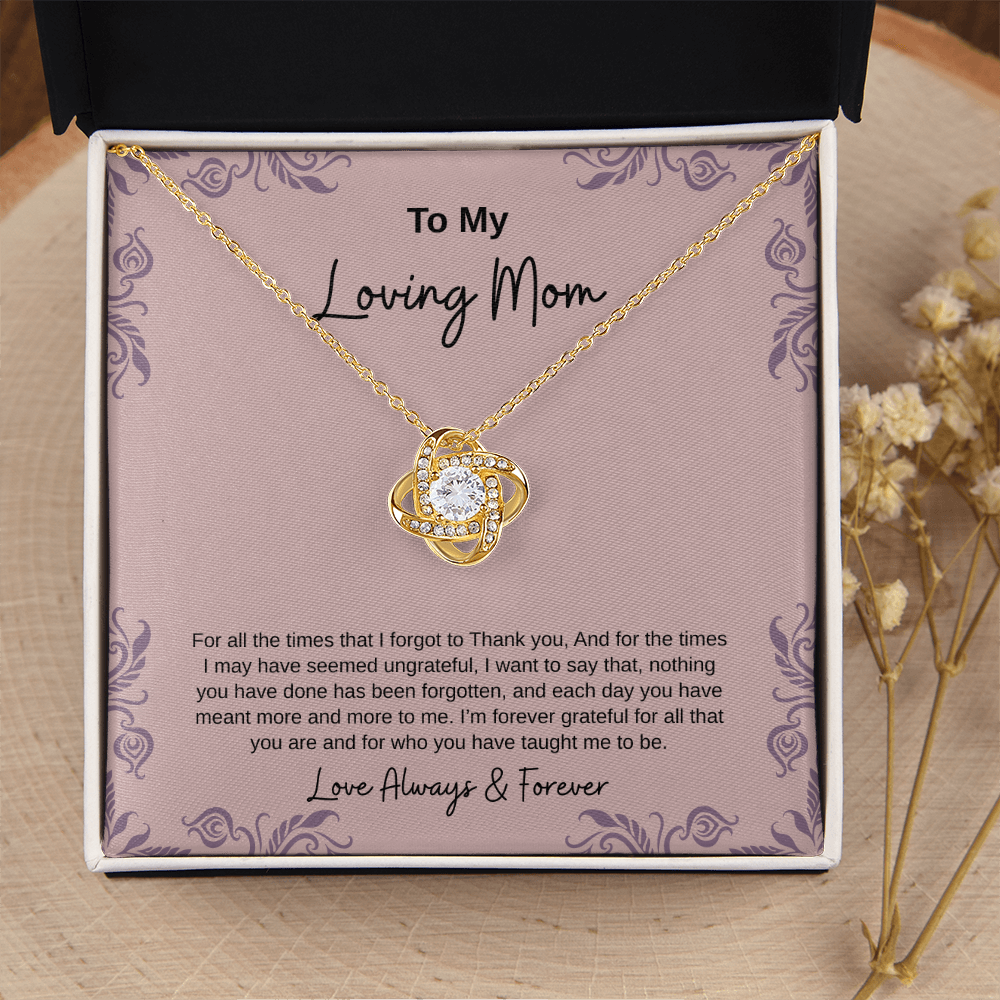 To My Loving Mom | Love Knot Necklace