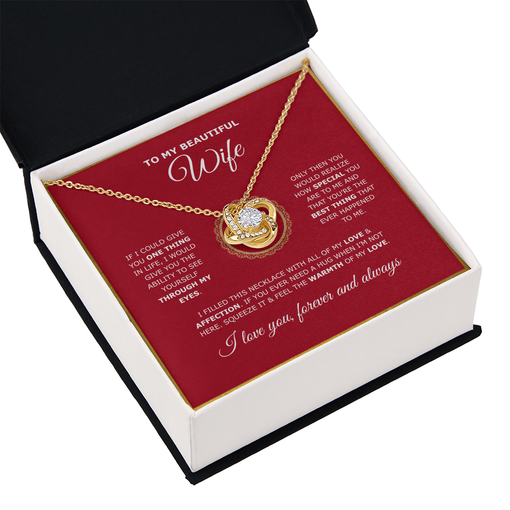 TO MY BEAUTIFUL Wife | Love Knot Necklace