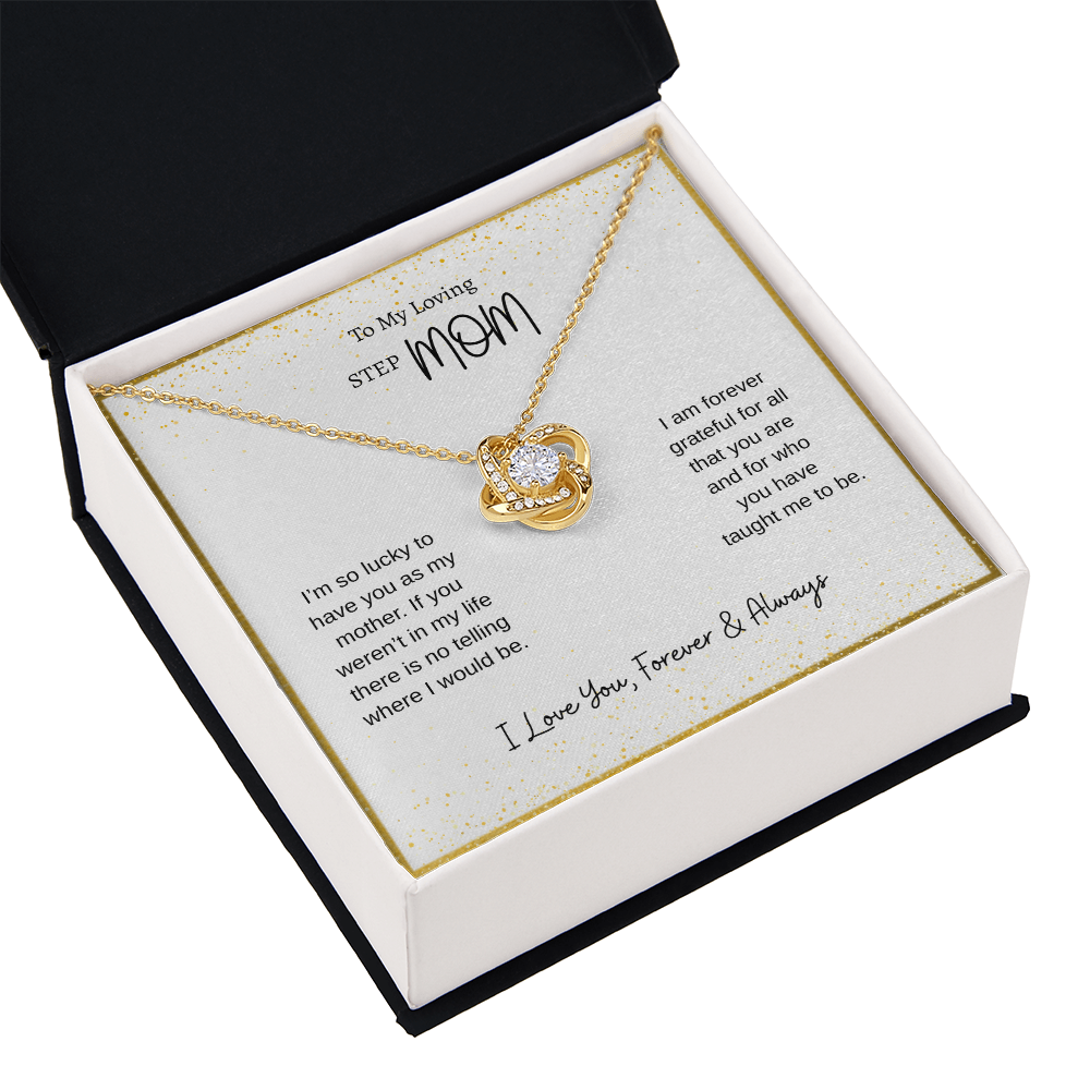 To My Loving Step Mom | Love Knot Necklace
