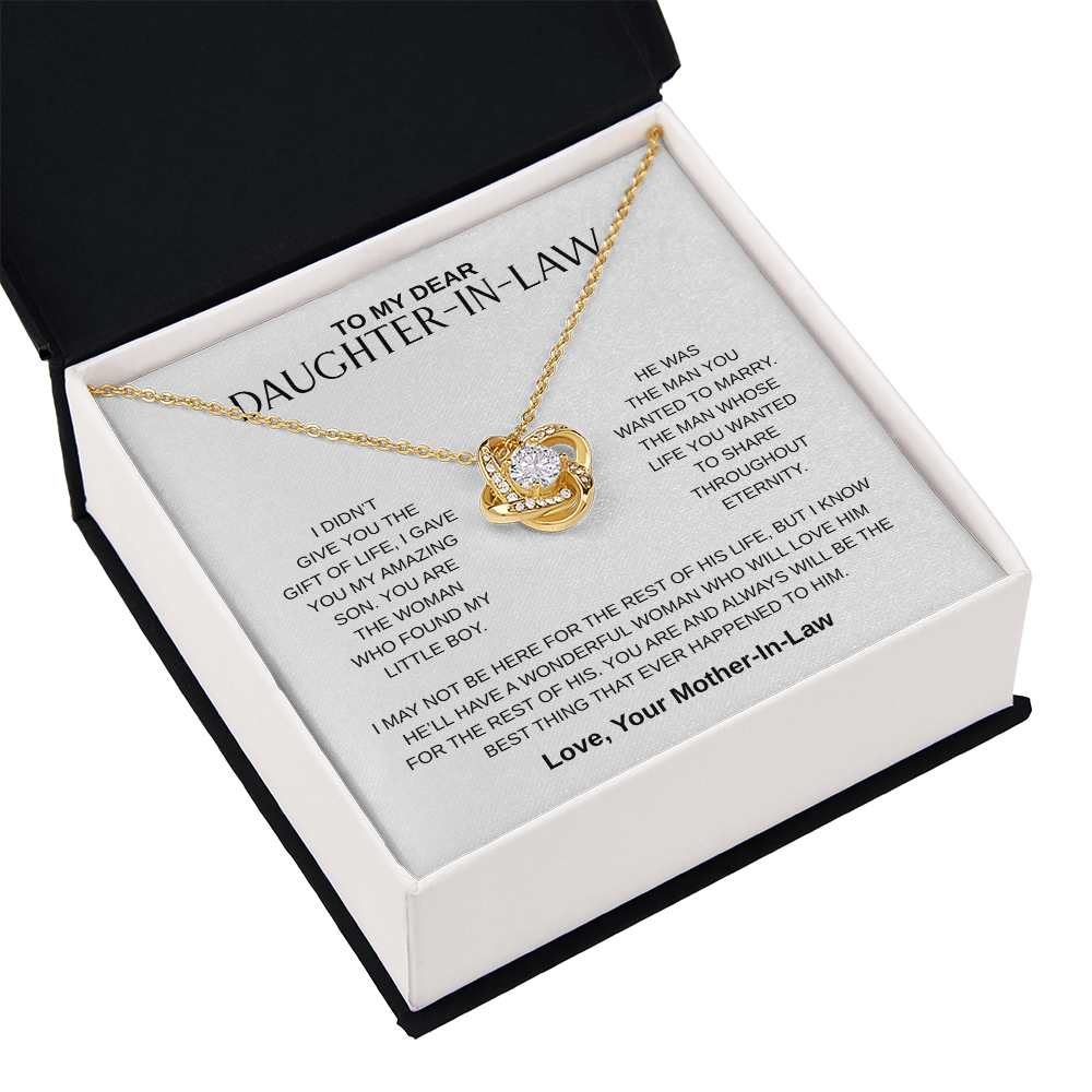 To My Dear Daughter-In-Law | Love Knot Necklace
