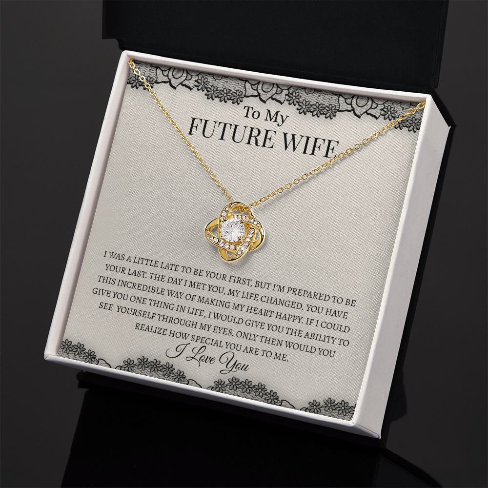 Future Wife Black Lace| Love Knot Necklace