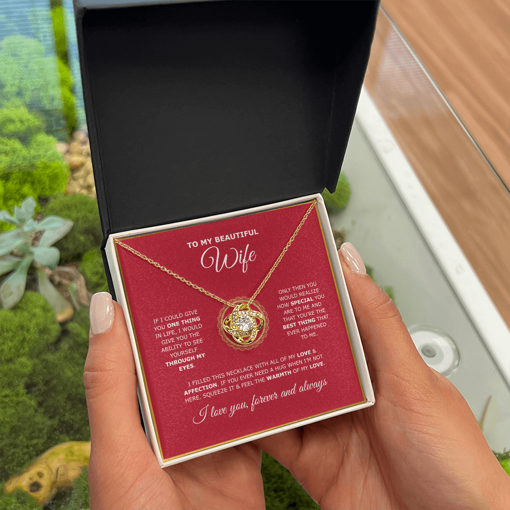 TO MY BEAUTIFUL Wife | Love Knot Necklace
