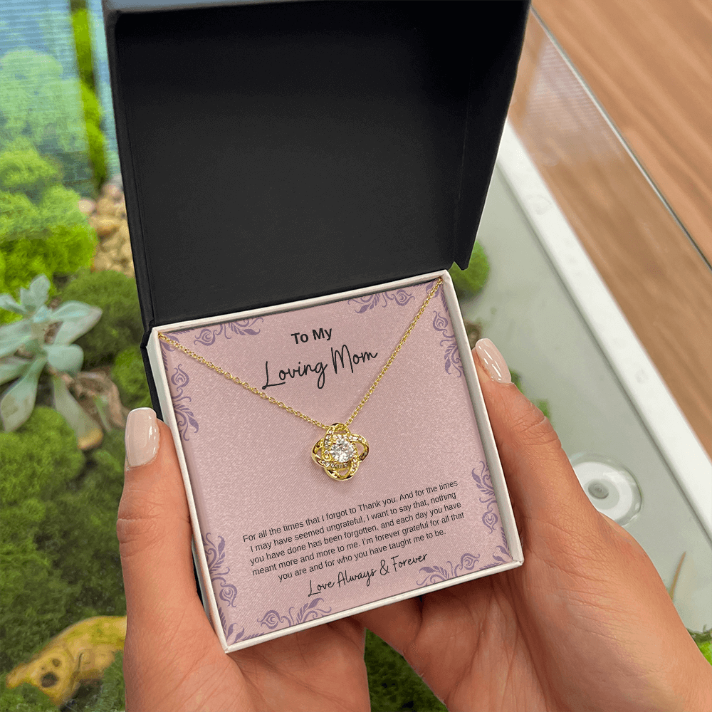 To My Loving Mom | Love Knot Necklace
