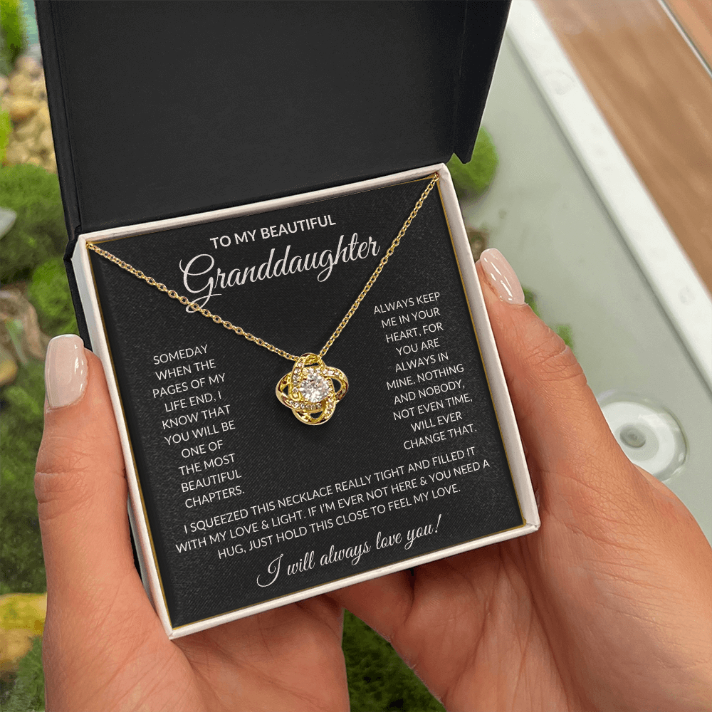 To My Beautiful Granddaughter | Love Knot Necklace
