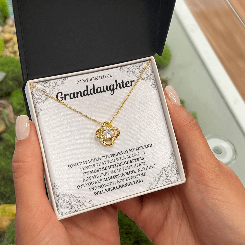 To My Granddaughter | Love Knot Necklace