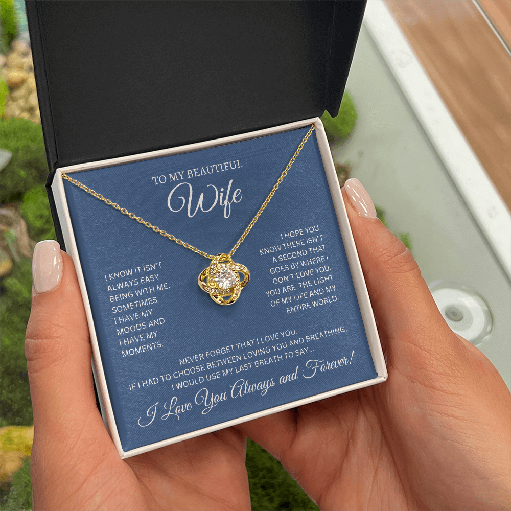 To My Beautiful Wife | Love Knot Necklace