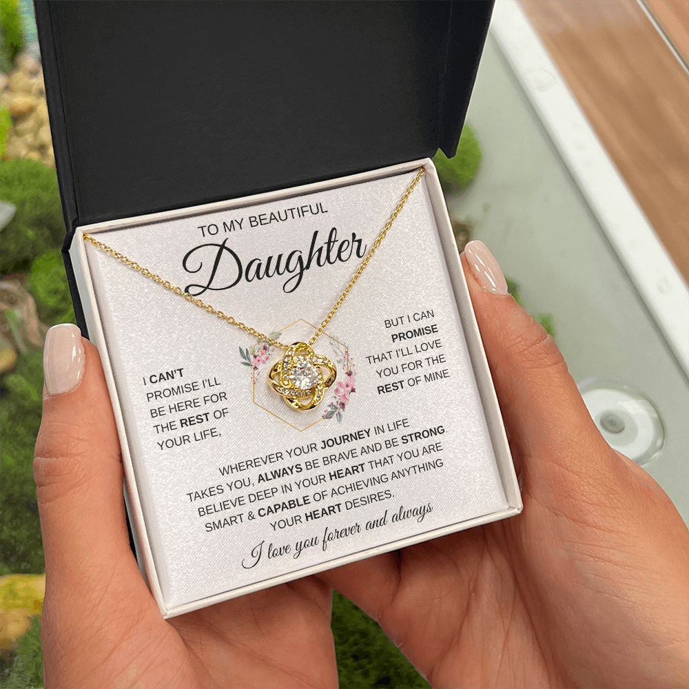 To My Beautiful Daughter | Love Knot Necklace