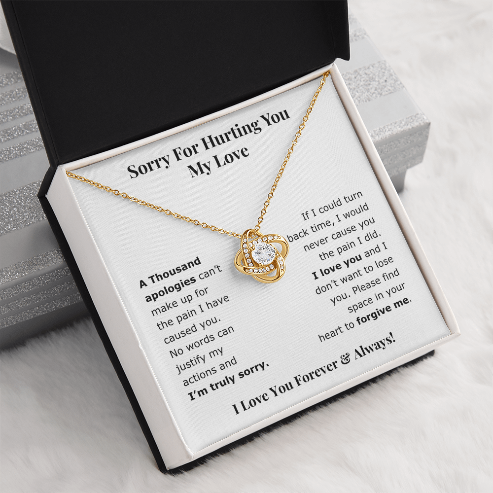 Sorry For Hurting You My Love | Love Knot Necklace