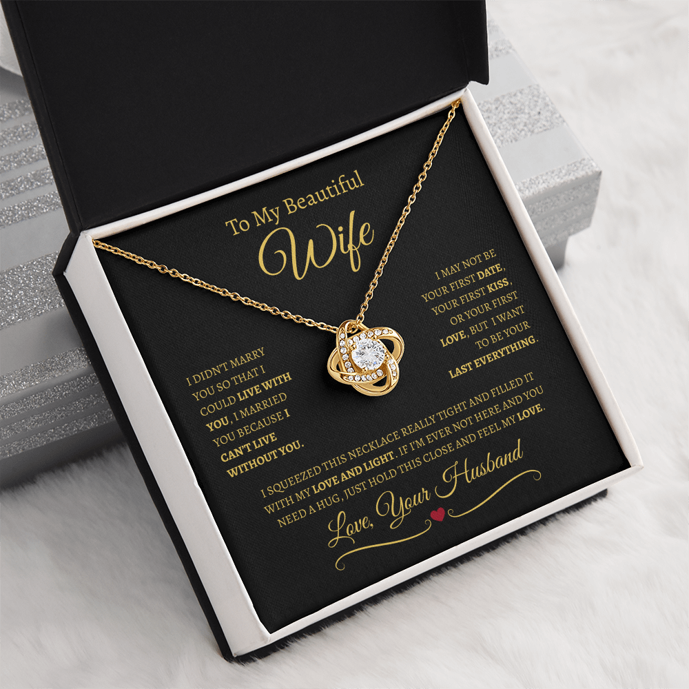 To My Beautiful Wife | Love Knot Necklace