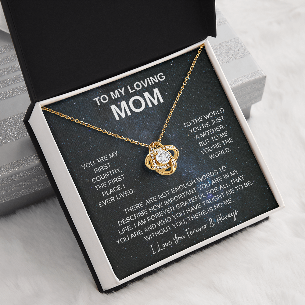 To My Loving Mom | Love Knot Necklace