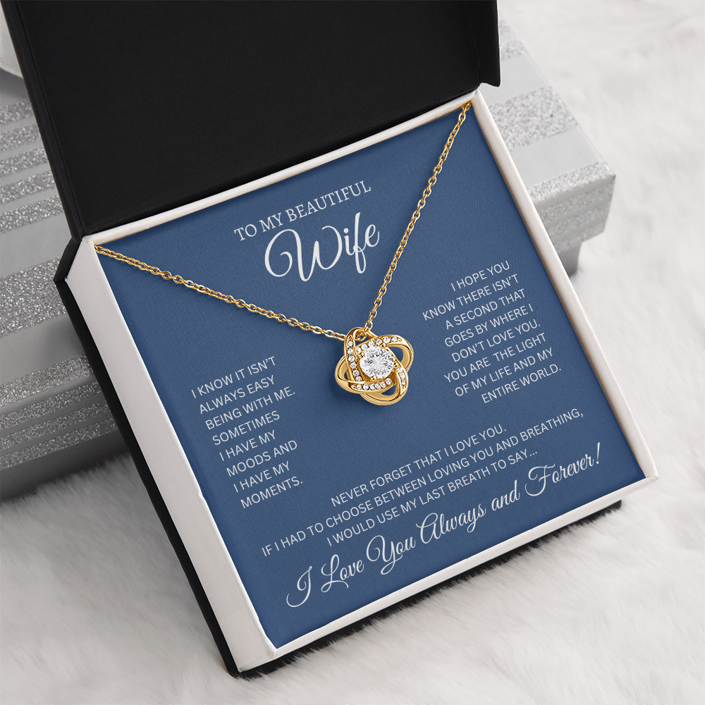 To My Beautiful Wife | Love Knot Necklace