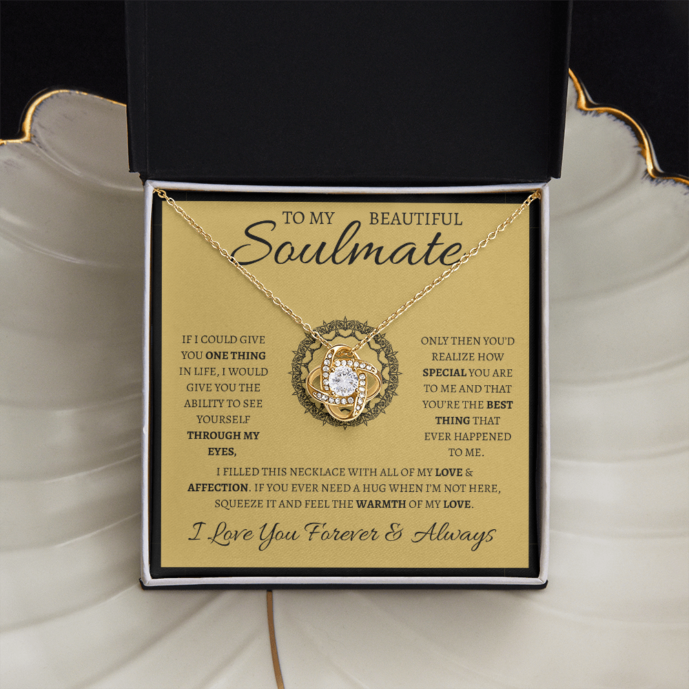 TO MY BEAUTIFUL SOULMATE | Love Knot Necklace