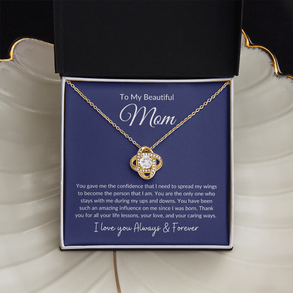 To My Beautiful Mom | Love Knot Necklace
