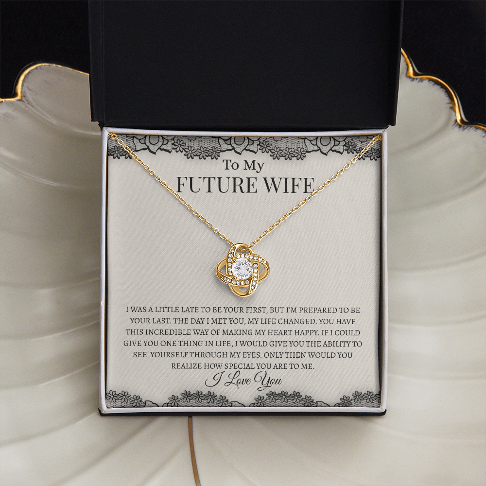 Future Wife Black Lace| Love Knot Necklace