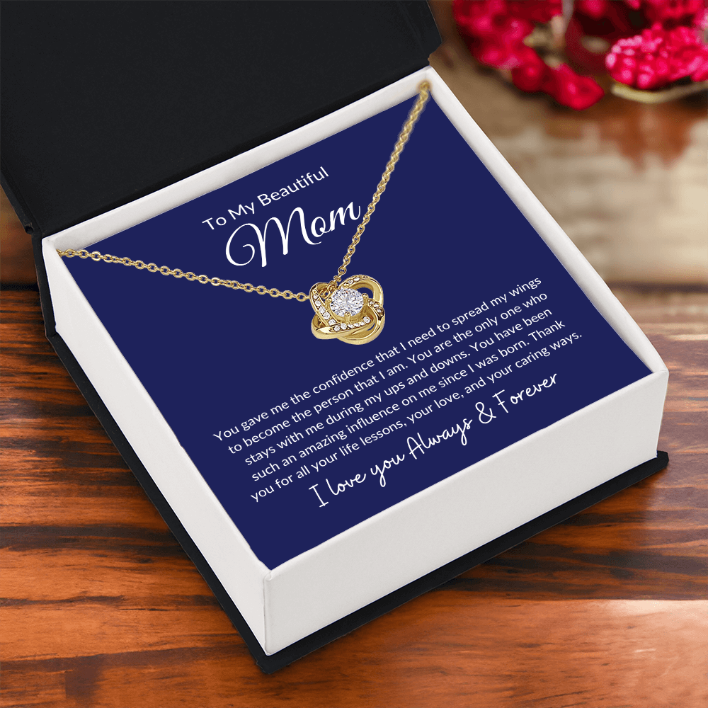 To My Beautiful Mom | Love Knot Necklace