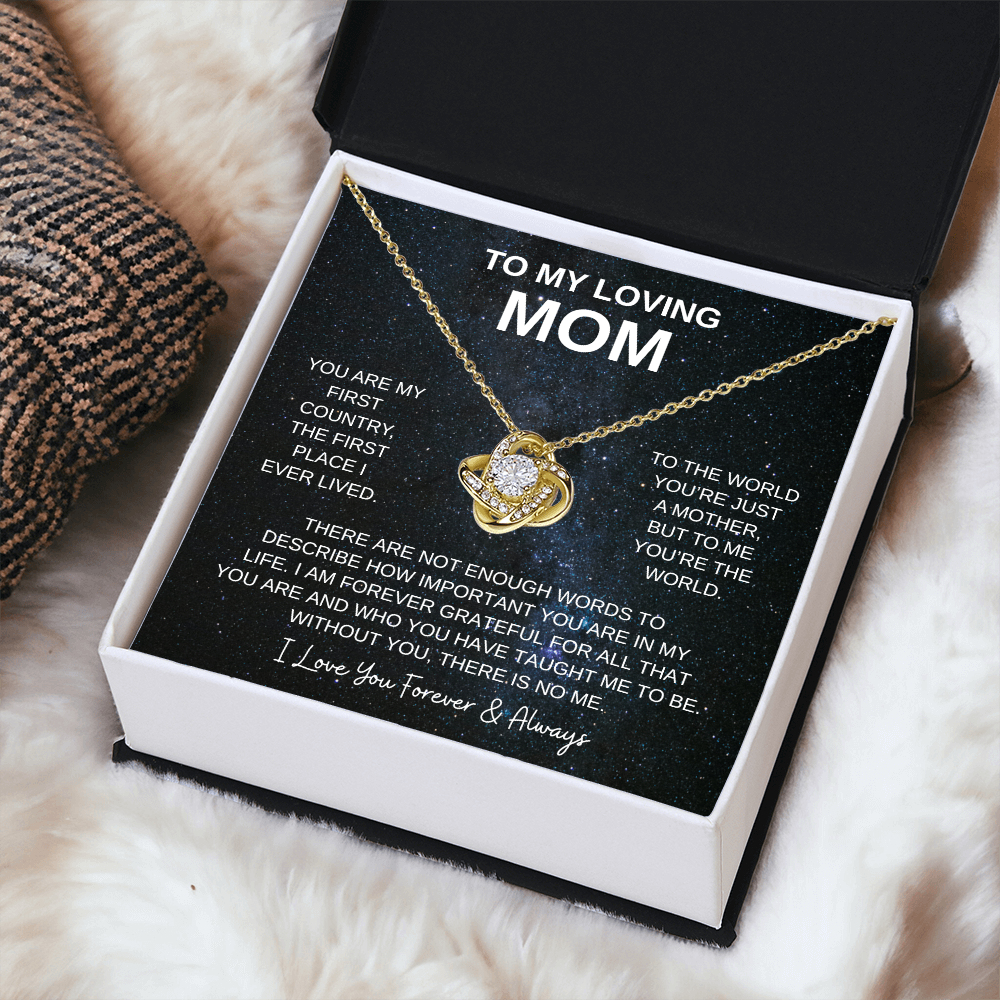 To My Loving Mom | Love Knot Necklace