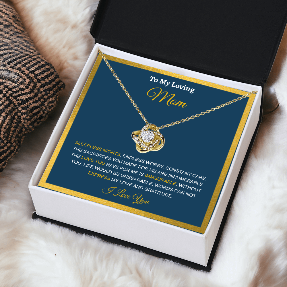 To My Loving Mom | Love Knot Necklace