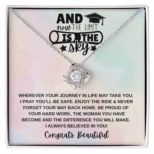 Limit is the Sky Graduation | Love Knot Necklace