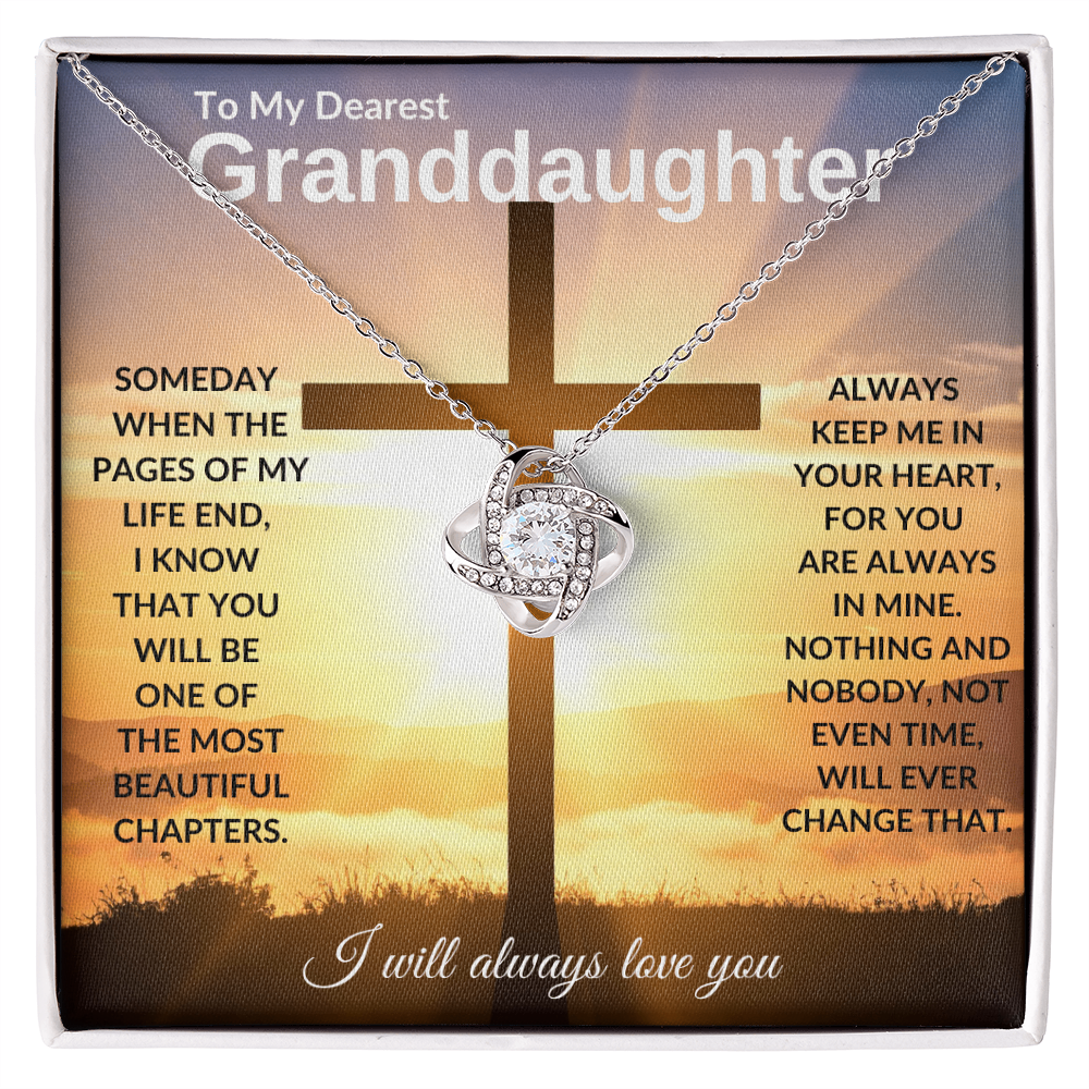 To My Dearest Granddaughter | Love Knot Necklace