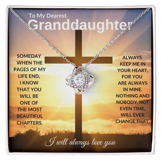 To My Dearest Granddaughter | Love Knot Necklace