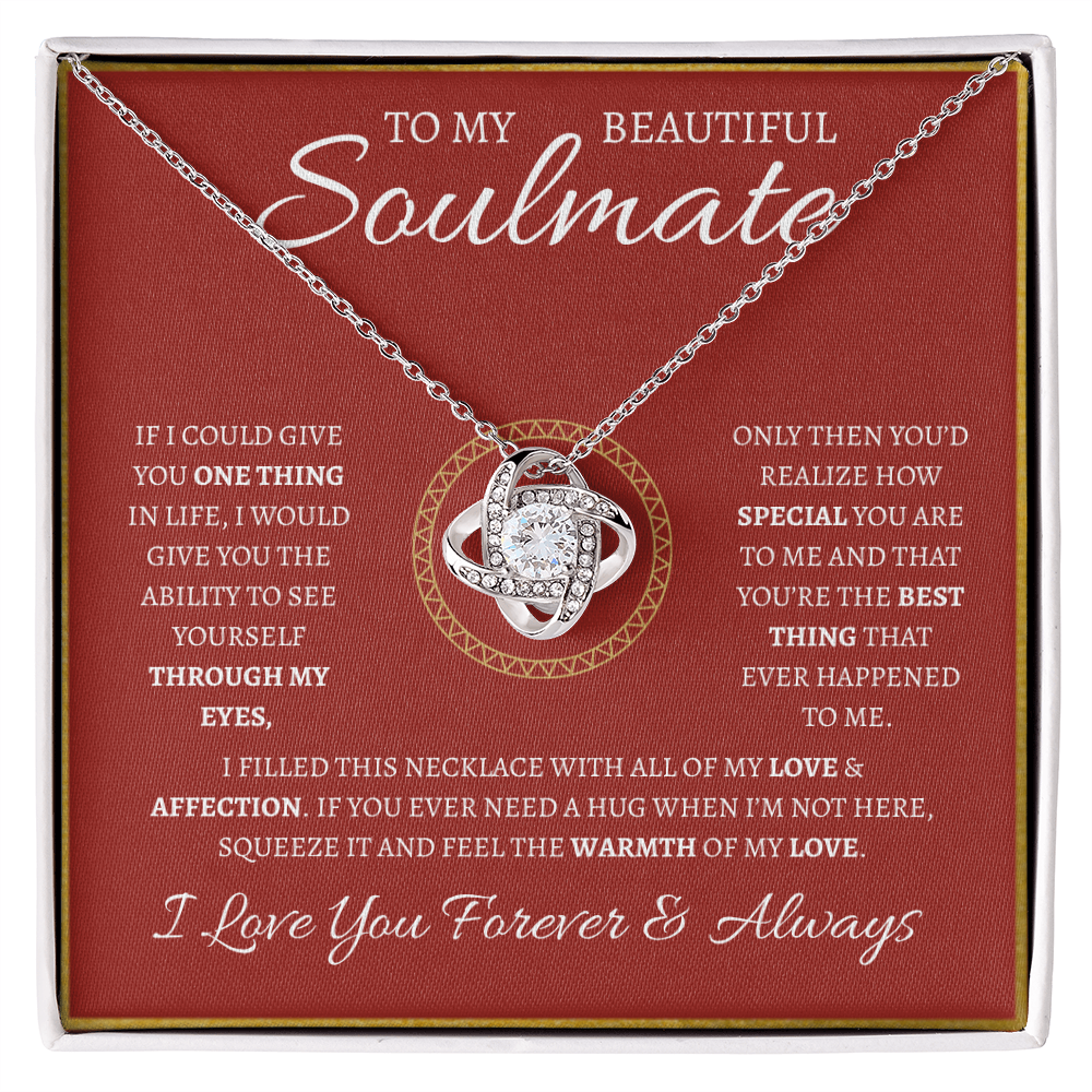 TO MY BEAUTIFUL SOULMATE | Love Knot Necklace