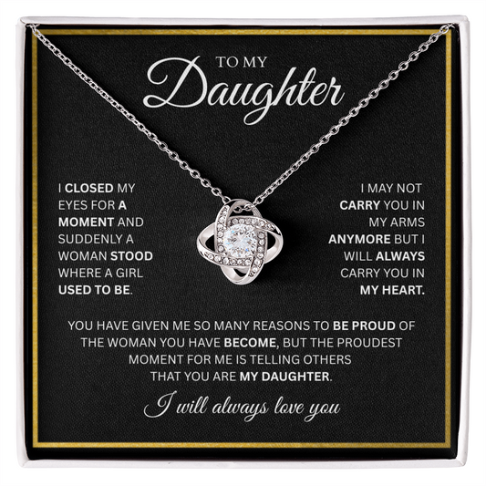 To My Daughter | Love Knot Necklace