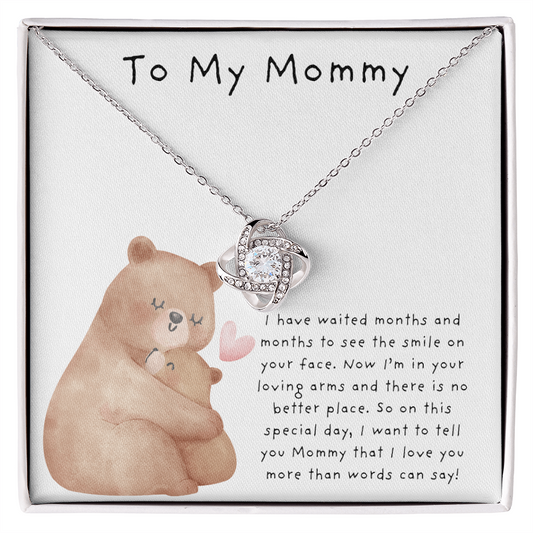 To My Mommy Bears | Love Knot Necklace