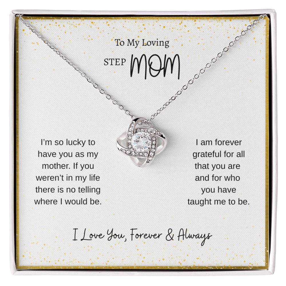 To My Loving Step Mom | Love Knot Necklace