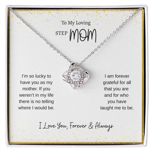 To My Loving Step Mom | Love Knot Necklace