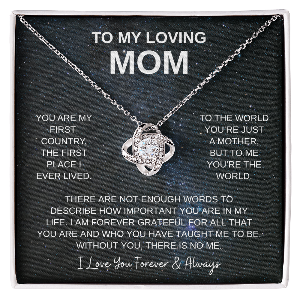 To My Loving Mom | Love Knot Necklace