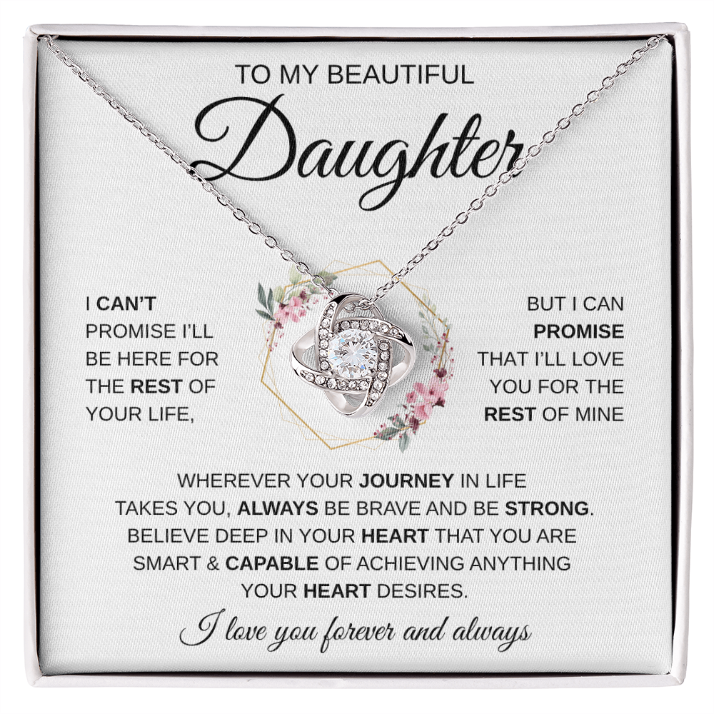 To My Beautiful Daughter | Love Knot Necklace
