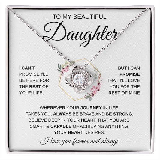 To My Beautiful Daughter | Love Knot Necklace