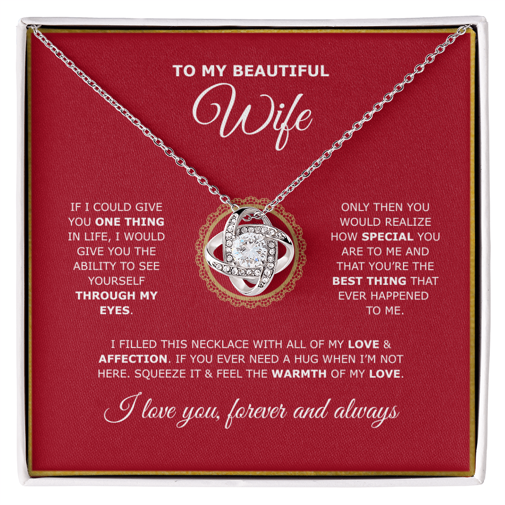 TO MY BEAUTIFUL Wife | Love Knot Necklace