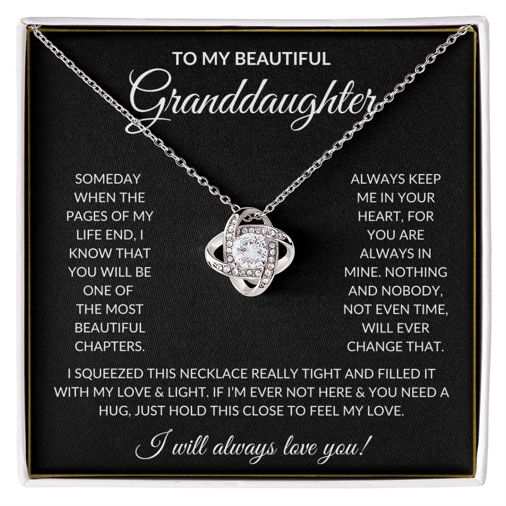 To My Beautiful Granddaughter | Love Knot Necklace