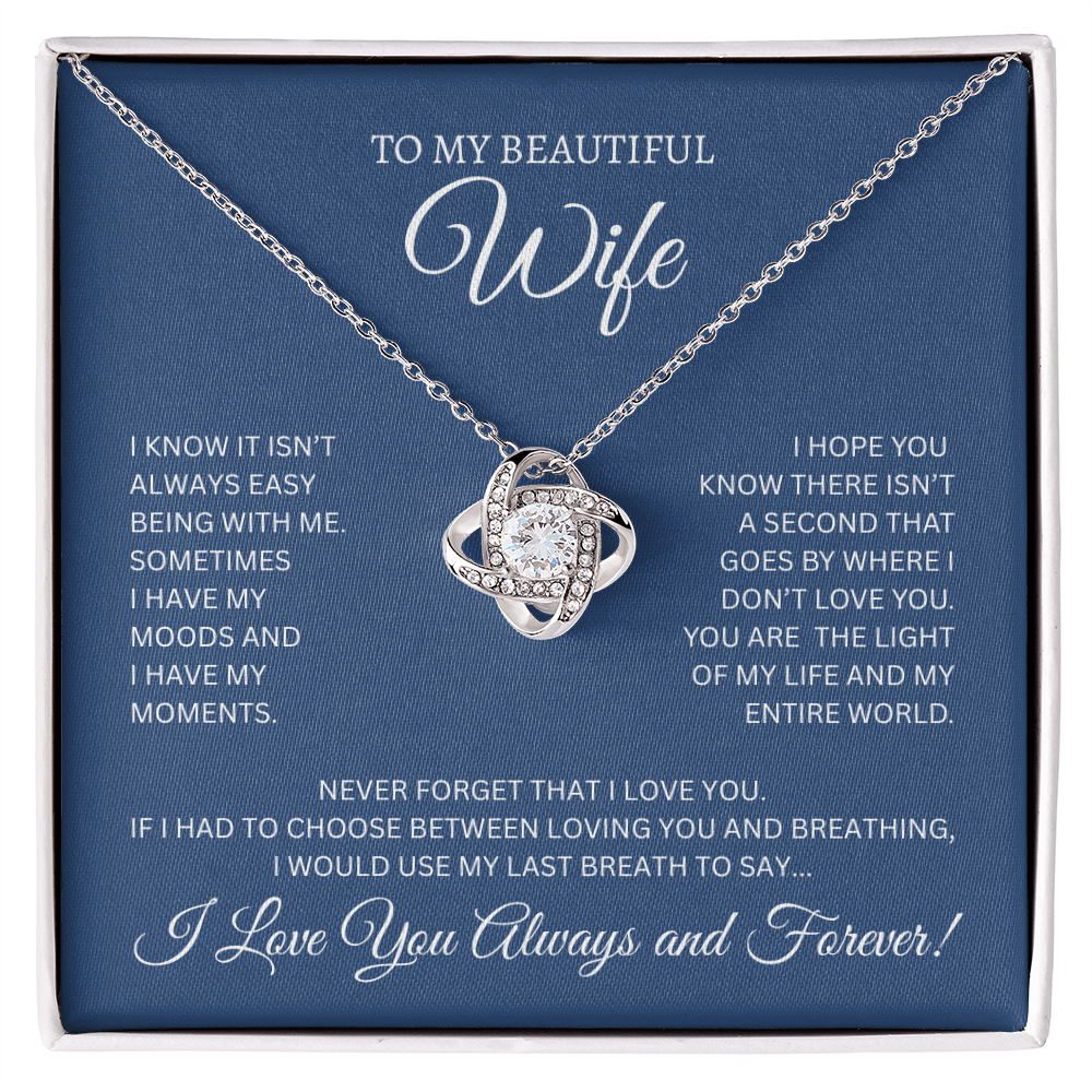 To My Beautiful Wife | Love Knot Necklace
