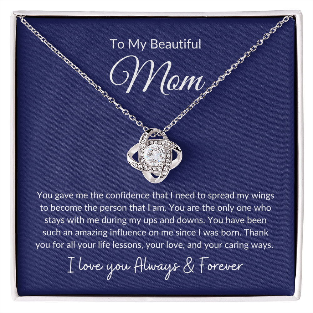 To My Beautiful Mom | Love Knot Necklace
