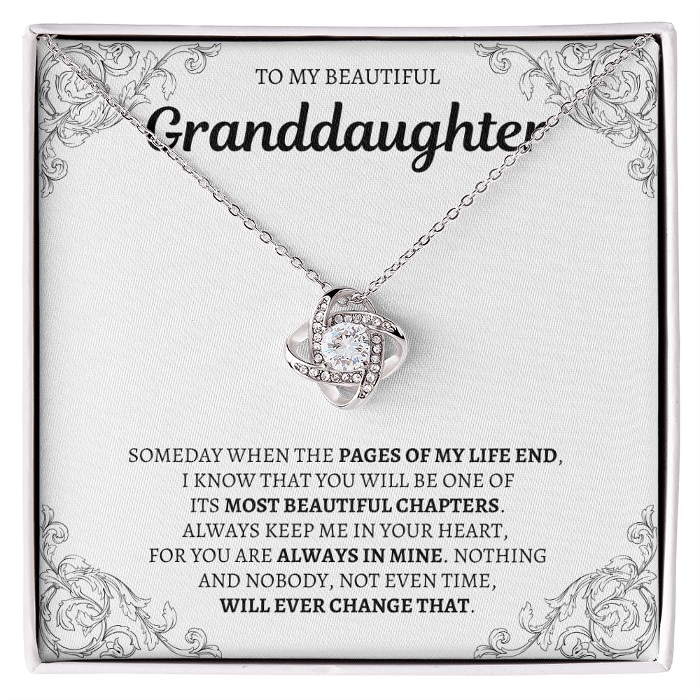 To My Granddaughter | Love Knot Necklace