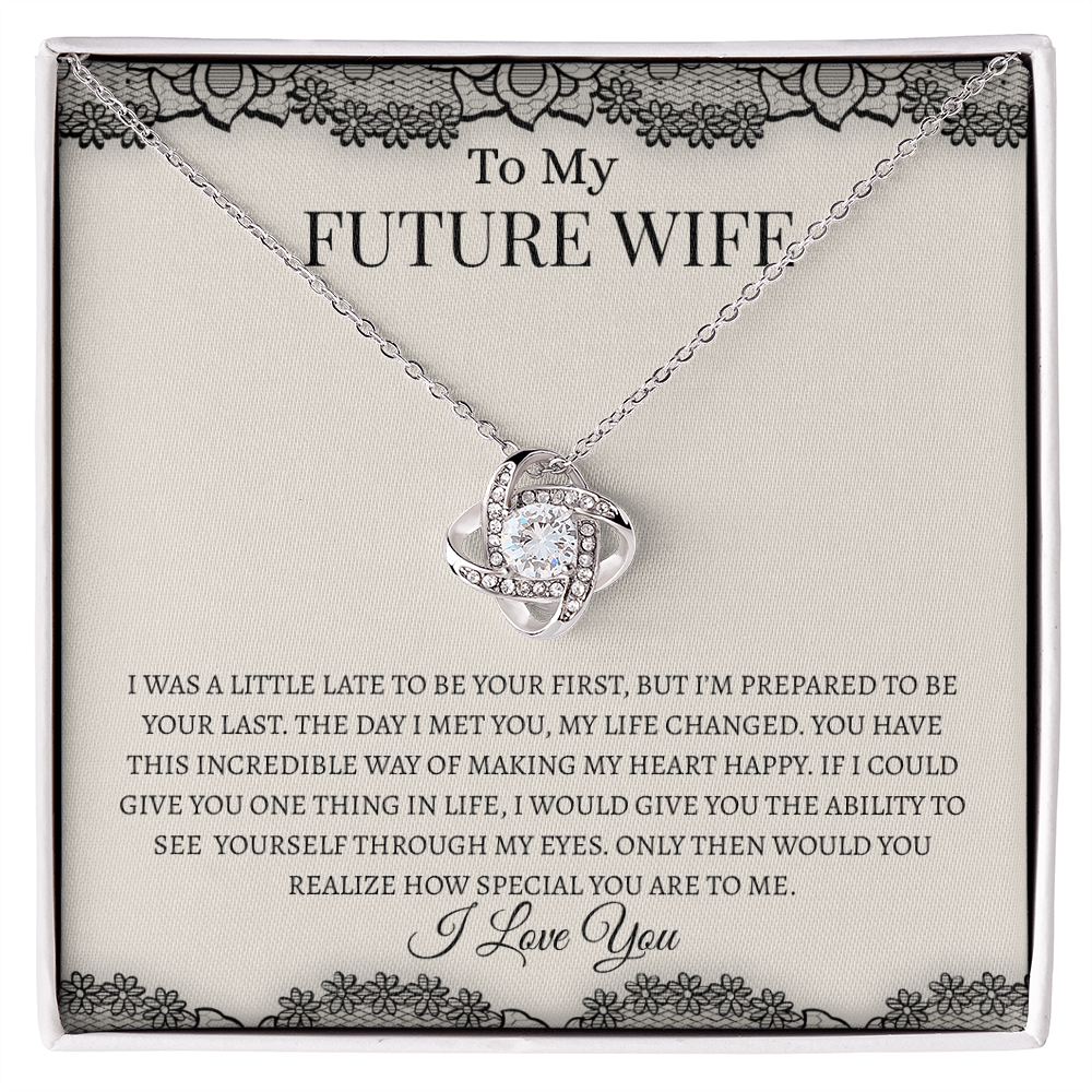 Future Wife Black Lace| Love Knot Necklace