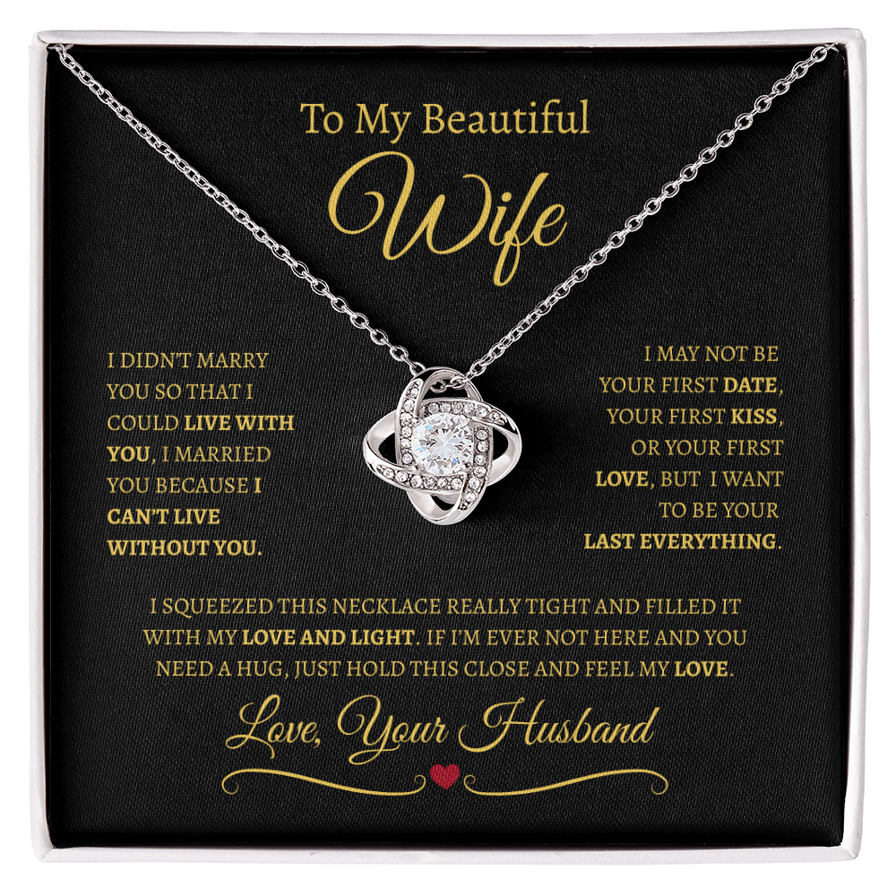 To My Beautiful Wife | Love Knot Necklace