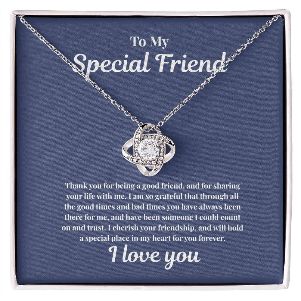 To My Special Friend | Love Knot Necklace