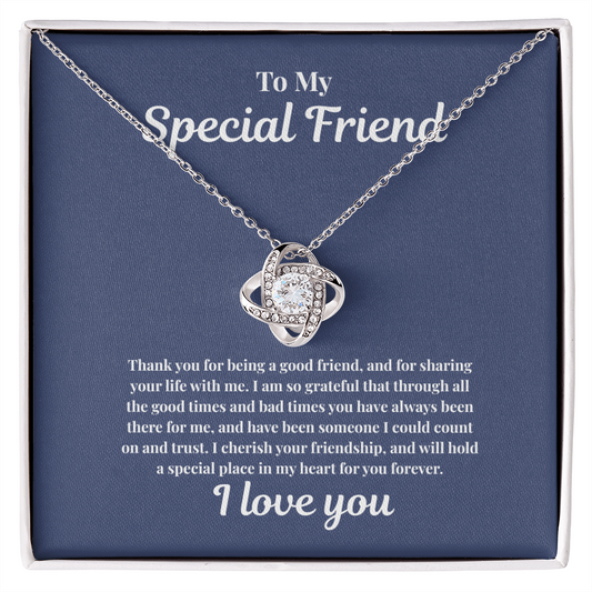 To My Special Friend | Love Knot Necklace